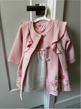 Girls
 Formal Dress with Pink Coat 2T Pink White